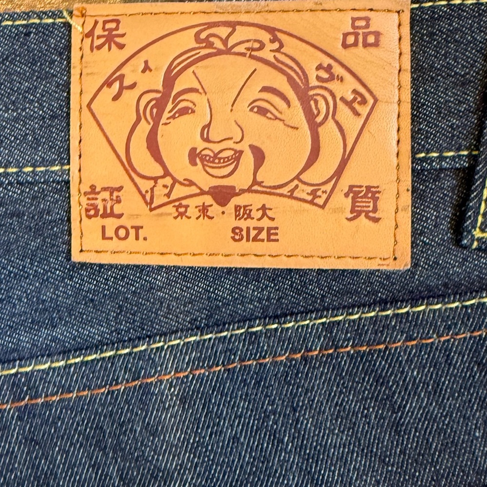 Evisu Painted Seagull Jeans Size 42 Rare Y2K Japanese Streetwear Denim - Picture 13 of 17